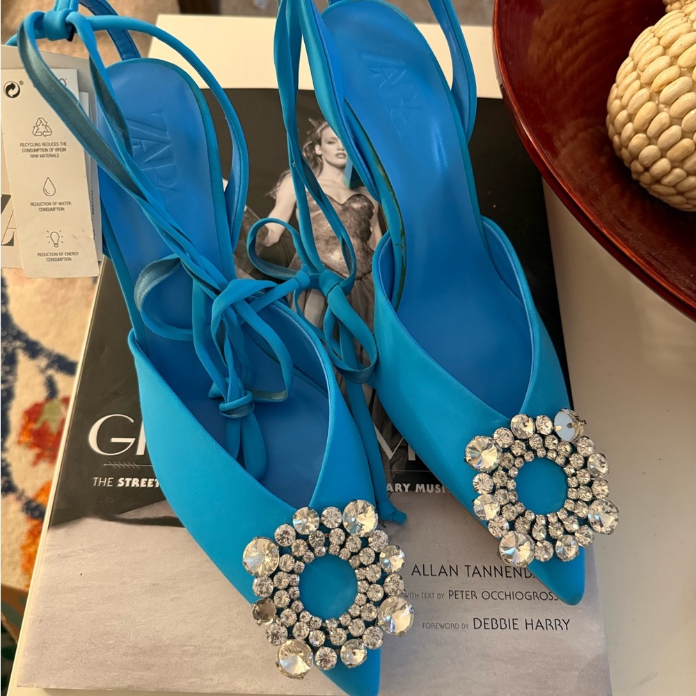 Zara lace up heels size 41 - Picture 3 of 8